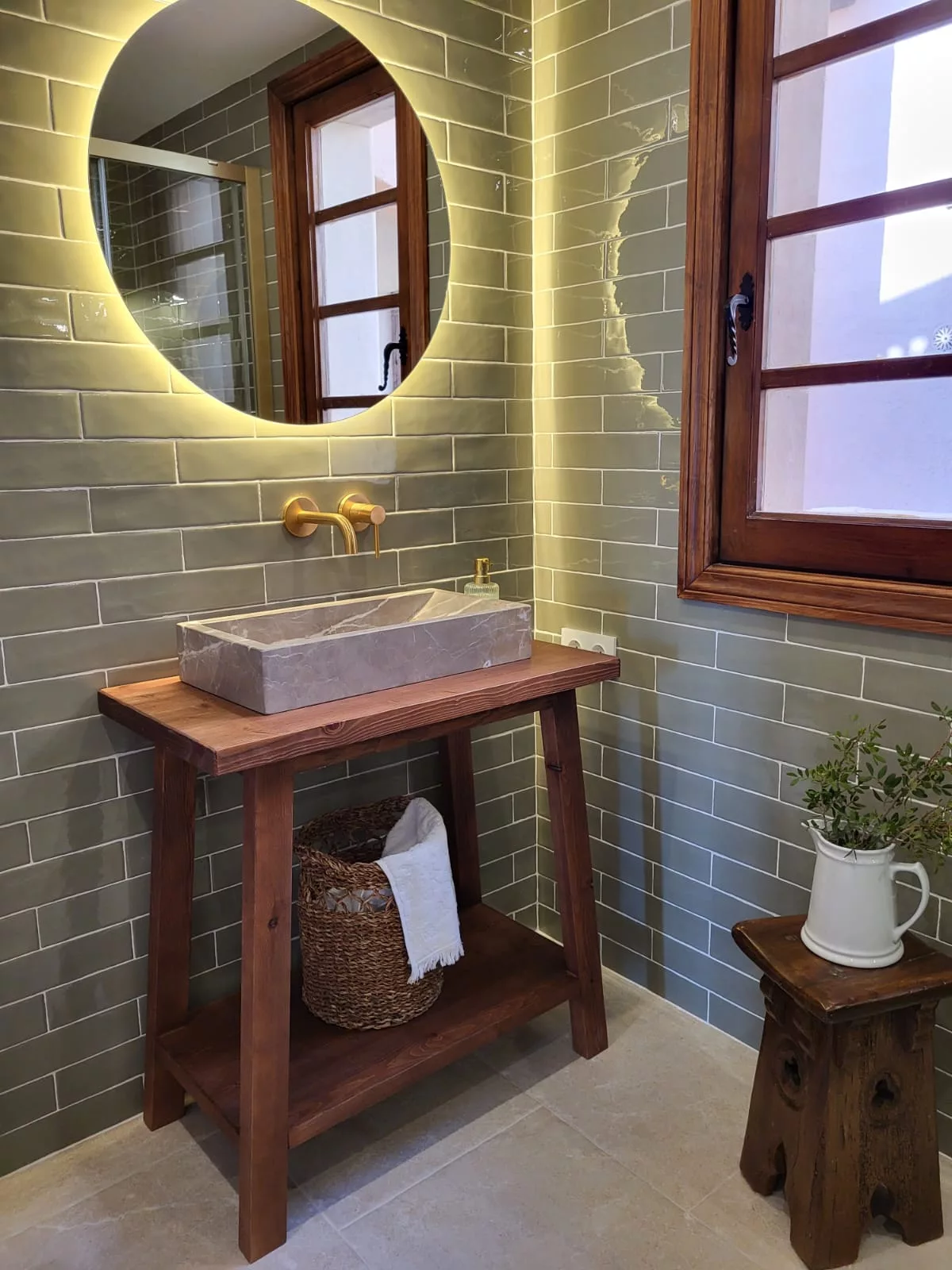 Badezimmer Steinwaschbecken